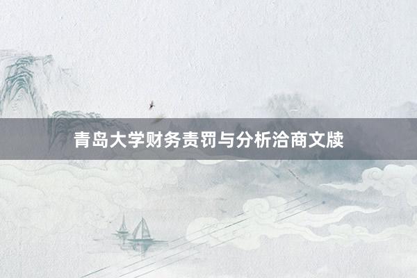 青岛大学财务责罚与分析洽商文牍