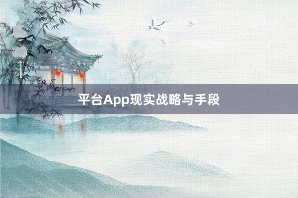 平台App现实战略与手段